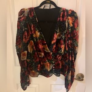 Velvet burn out blouse by The Kooples